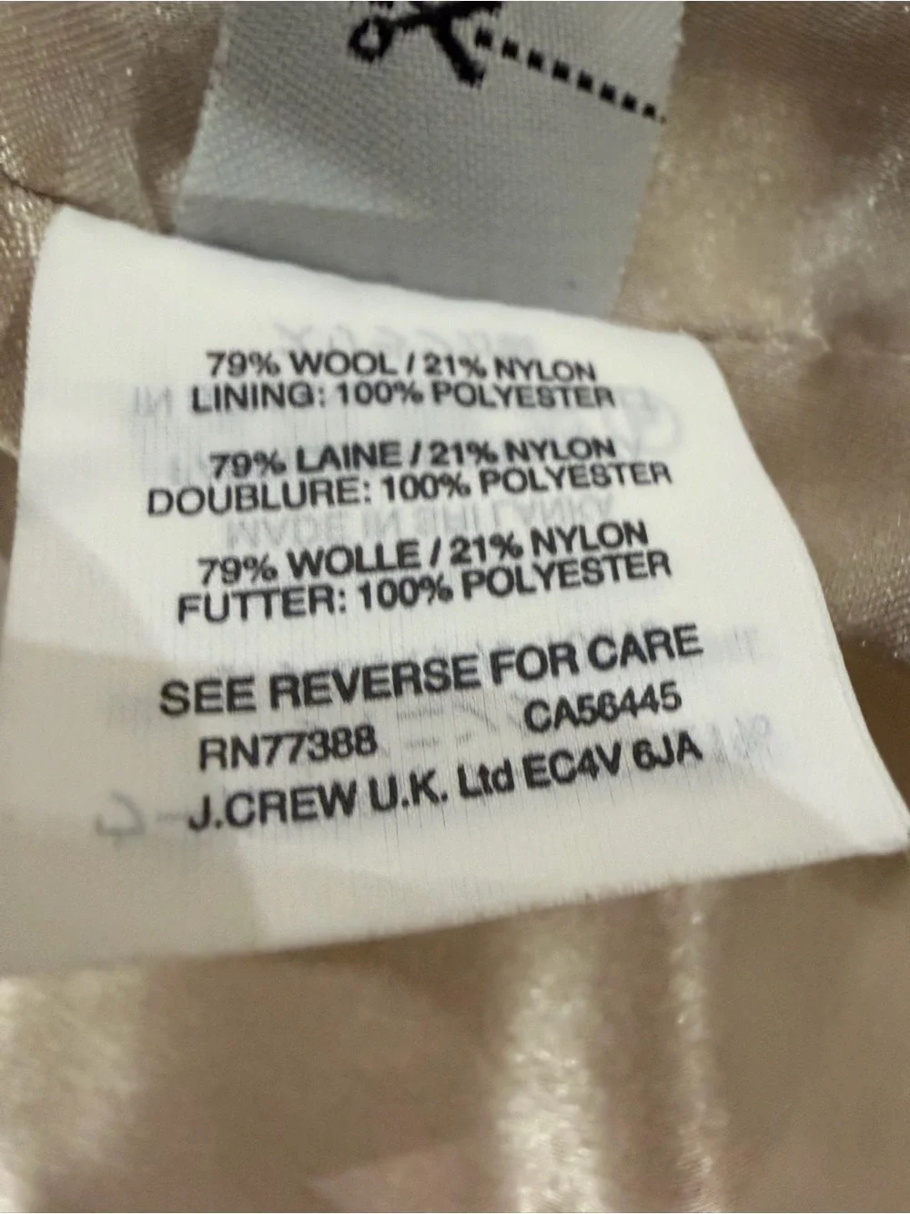 J. Crew Wool Stadium Cloth by Nello Gori Cocoon Coat Tan B2770 Size 6 - Picture 8 of 16